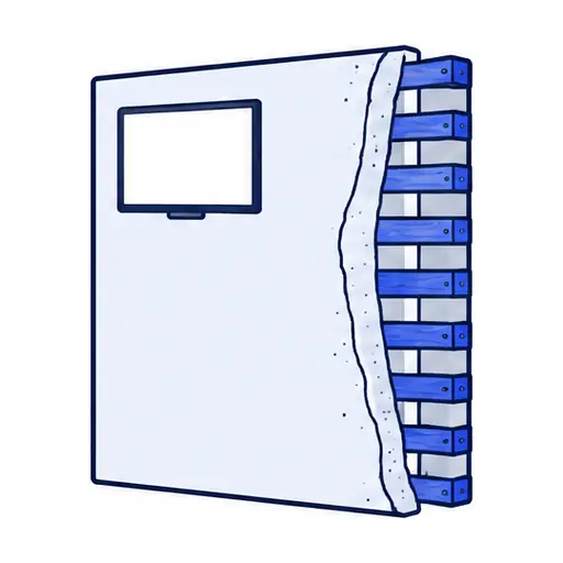 Schematic: Plaster over lath (1910s–1940s homes in the older neighborhoods)